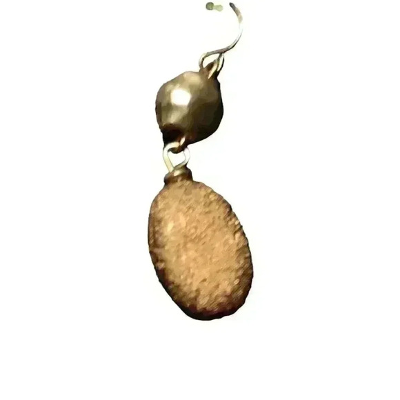 Dangle golden earrings wire pierce - Picture 4 of 4